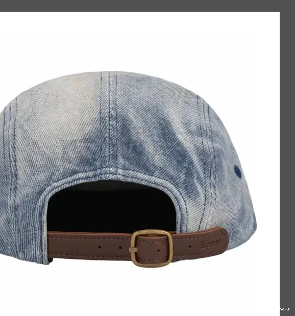 Washed Serpentine Pattern Baseball Chino Hat Cowboy Blue Leather Button 24SS Washed 0608